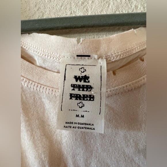 Free People Distressed Nude/Blush Peplum Tank - Picture 4 of 4